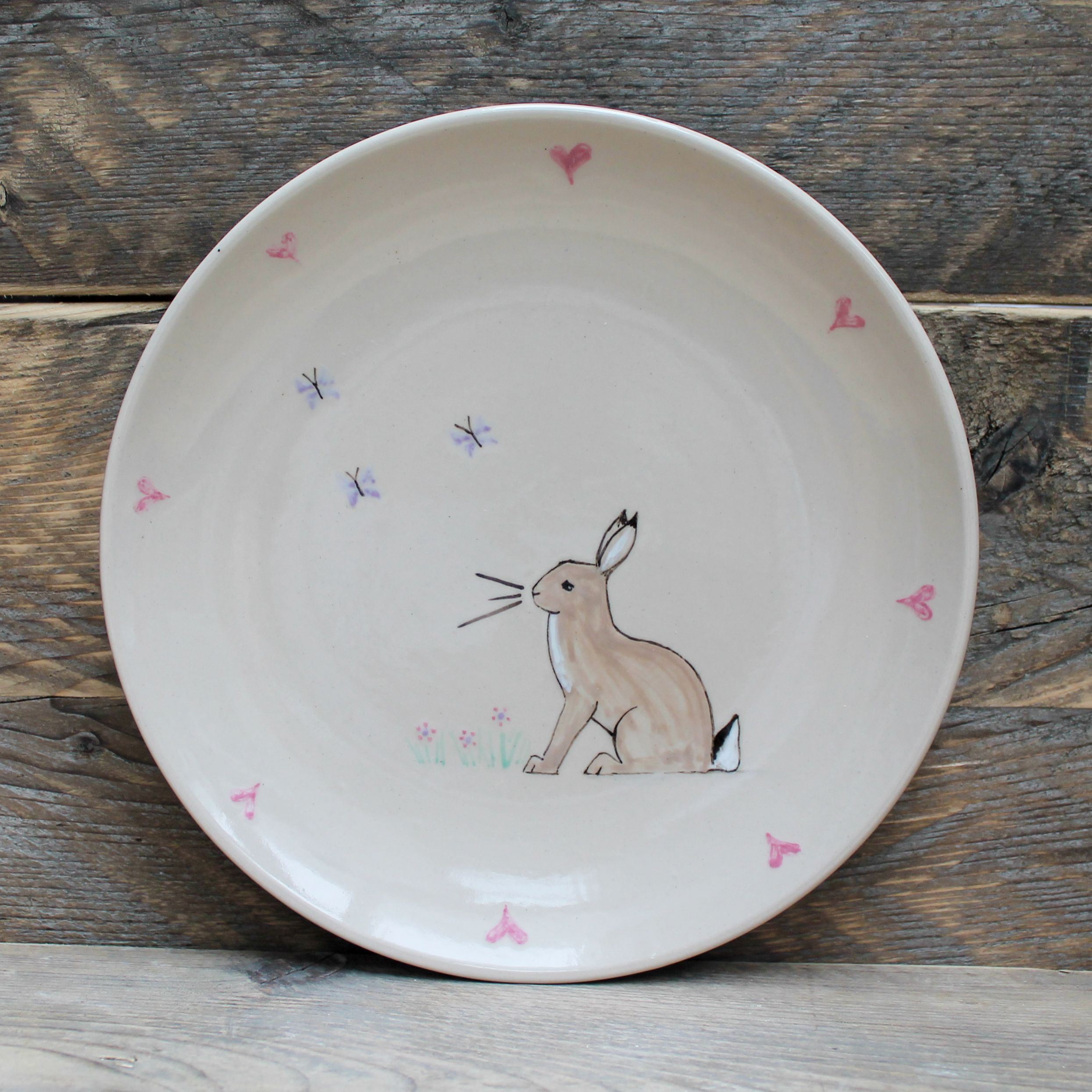 ceramic bunny plate