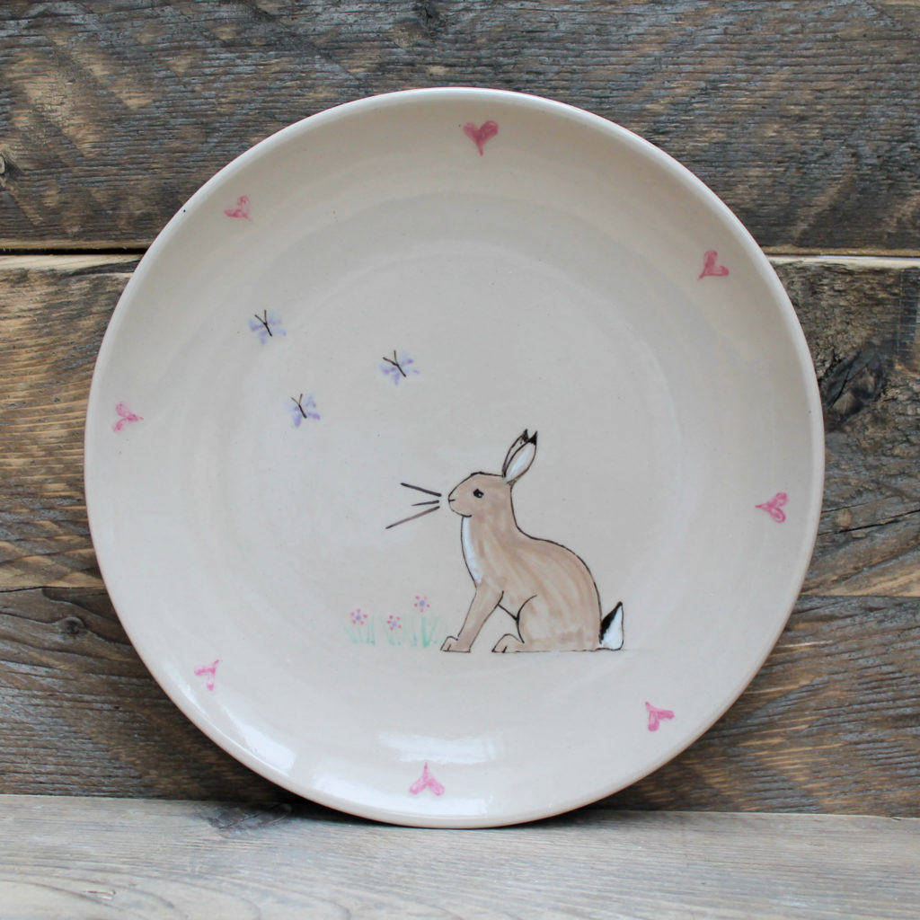 Beatrice Bunny Supper Plate | Grayshott Pottery