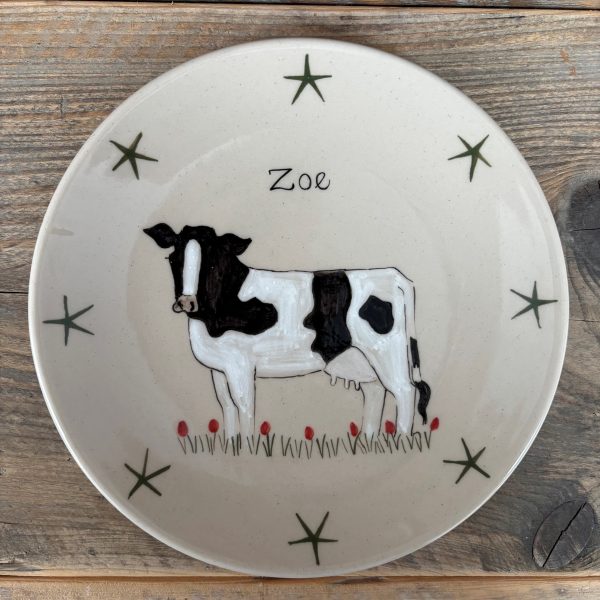 Clementine Cow Personalised Tea Plate