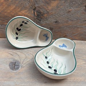 Tuscan Olive Sectioned Dip Pot